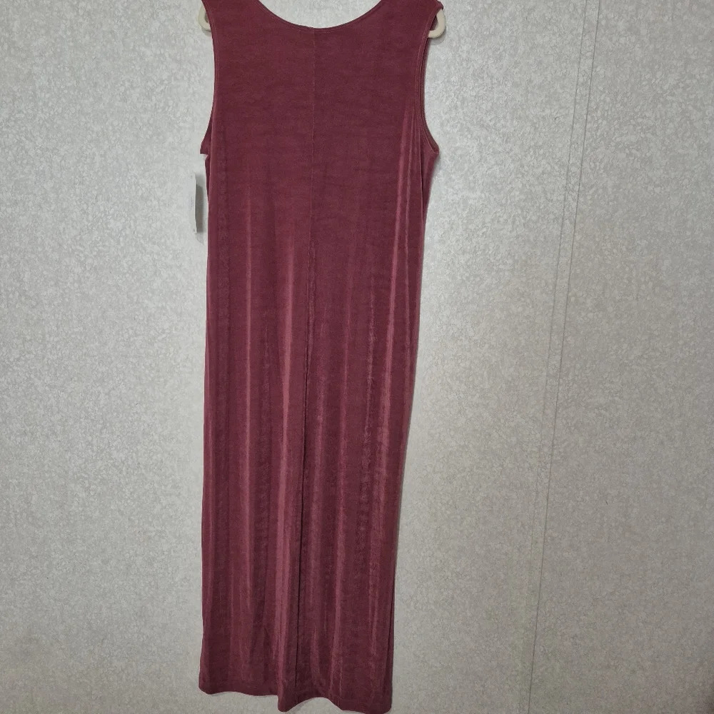 NWT Vikki Vi Sleeveless Plum-berry Classic Maxi Tank Dress Size:1X - Picture 8 of 11